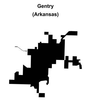 Gentry (Arkansas) boş ana hat haritası