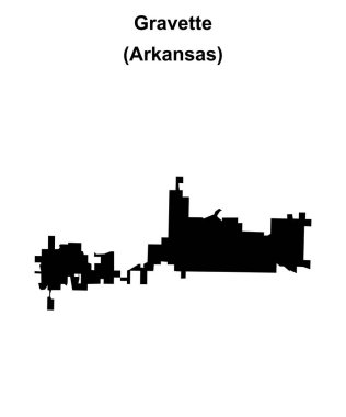 Gravette (Arkansas) boş ana hat haritası