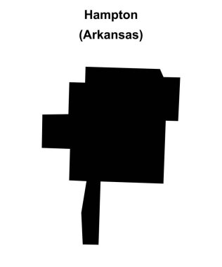 Hampton (Arkansas) boş ana hat haritası