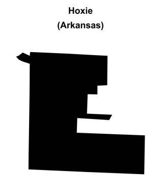 Hoxie (Arkansas) boş ana hat haritası