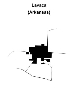 Lavaca (Arkansas) boş ana hat haritası