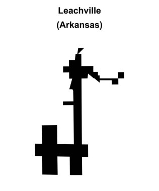 Leachville (Arkansas) boş ana hat haritası