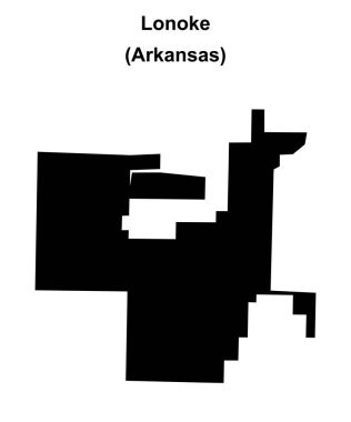 Lonoke (Arkansas) boş ana hat haritası