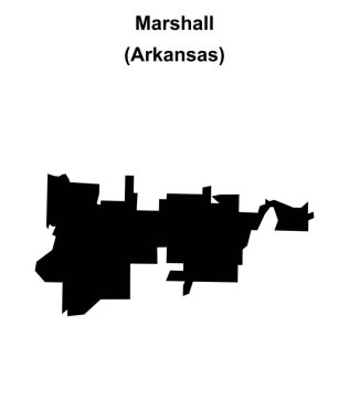 Marshall (Arkansas) boş ana hat haritası
