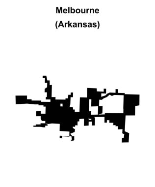 Melbourne (Arkansas) boş ana hat haritası