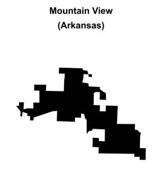 Dağ Görünümü (Arkansas) boş ana hat haritası