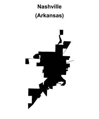 Nashville (Arkansas) boş ana hat haritası