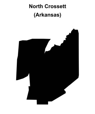 Kuzey Crossett (Arkansas) boş ana hat haritası
