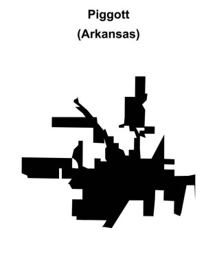 Piggott (Arkansas) boş ana hat haritası