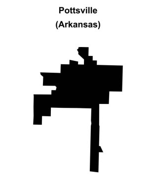 Pottsville (Arkansas) boş ana hat haritası