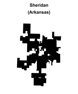 Sheridan (Arkansas) boş ana hat haritası