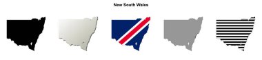 Yeni Güney Galler boş ana hat haritası seti