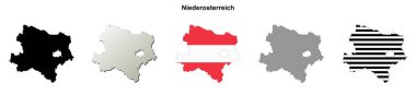 Niederosterreich durumu boş ana hat haritası seti