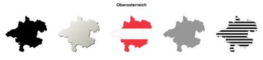 Oberosterreich durumu boş ana hat haritası seti