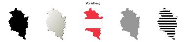 Vorarlberg durumu boş ana hat haritası seti