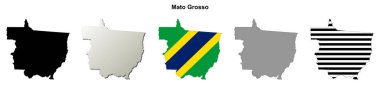 Mato Grosso durumu (Brezilya) ana hat haritası seti