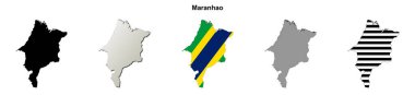 Maranhao eyaleti (Brezilya) ana hat haritası seti