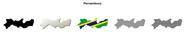 Pernambuco durumu (Brezilya) ana hat haritası seti