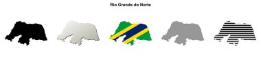 Rio Grande do Norte State (Brezilya) ana hat haritası seti