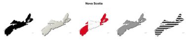 Nova Scotia (Kanada) boş ana hat haritası seti