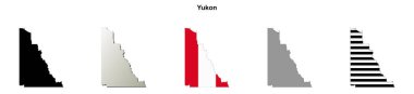 Yukon (Kanada) boş ana hat haritası seti