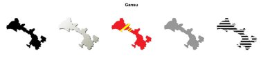 Gansu eyalet ana hat haritası ayarlandı