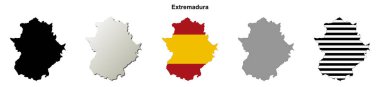 Extremadura boş (İspanya) ana hat haritası ayarlandı