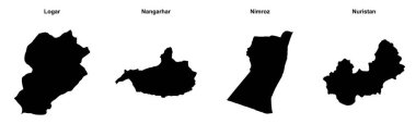 Logar, Nangarhar, Nimroz, Nuristan anahat haritaları