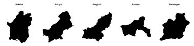 Paktika, Paktya, Panjshir, Parwan, Samangan anahat haritaları