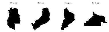 Mendoza, Misiones, Neuquen, Rio Negro ana hatları haritaları