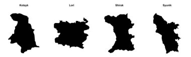 Kotayk, Lori, Shirak, Syunik ana hatları haritaları.