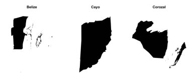 Belize, Cayo, Corozal ana hat haritaları