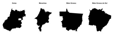 Goias, Maranhao, Mato Grosso, Mato Grosso do Sul haritaları