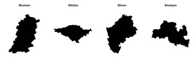 Shumen, Silistra, Sliven, Smolyan ana hatları haritaları