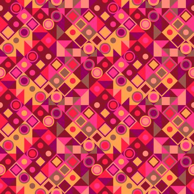 Renkli köşegen mozaik desen arka planı - soyut renkli vektör grafik tasarımı