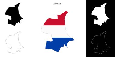 Arnhem boş çizgi haritası ayarlandı