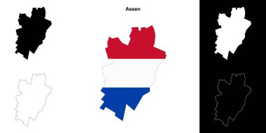 Assen boş çizgi haritası ayarlandı