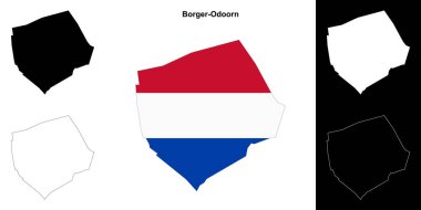 Borger-Odoorn boş ana hat haritası seti