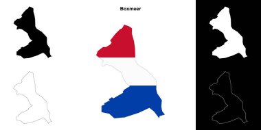 Boxmeer boş dış hat haritası seti