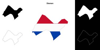Diemen boş çizgi haritası seti