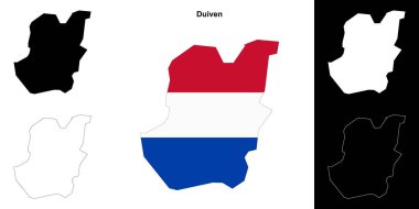 Duiven boş çizgi haritası seti