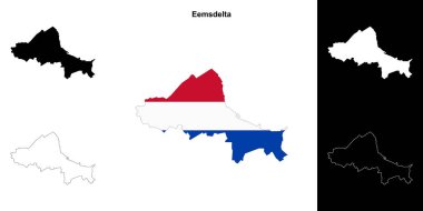 Eemsdelta boş ana hat haritası seti
