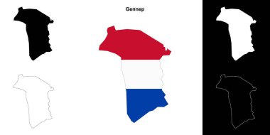 Gennep boş çizgi haritası seti