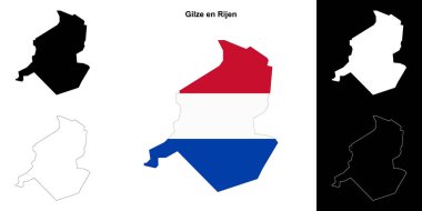 Gilze en Rijen boş ana hat haritası seti