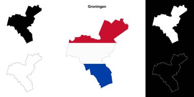 Groningen boş çizgi haritası ayarlandı