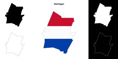 Harlingen boş çizgi haritası seti