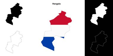 Hengelo boş çizgi haritası ayarlandı