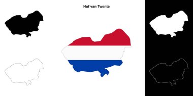 Hof van Twente boş ana hat haritası seti