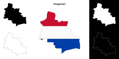 Hoogeveen boş ana hat haritası seti