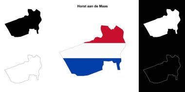 Horst aan de Maas boş ana hat haritası seti